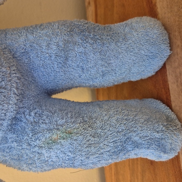 Vintage 70's Boulgom Striped Blue and White Plush Doll - Made In France - Picture 4 of 8